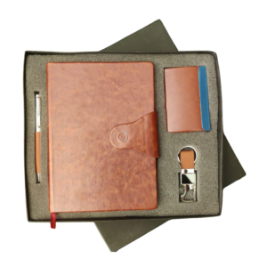 Flohaan Employee Joining Kit - Executive Gift Set 4 in 1 Combo Keychain, Diary, Cardholder and Pen