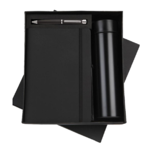 Flohaan Employee Joining Kit - Executive Gift Set Black 3 in 1 Combo Water Bottle, Diary and Pen